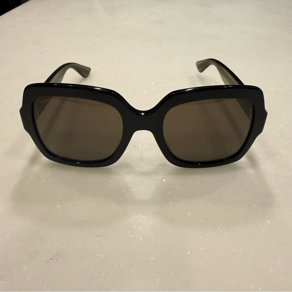 Gucci Sunglasses GG0036SN Brown Lenses Green Red Interlocking G’s Frames NWOT - Picture 12 of 12